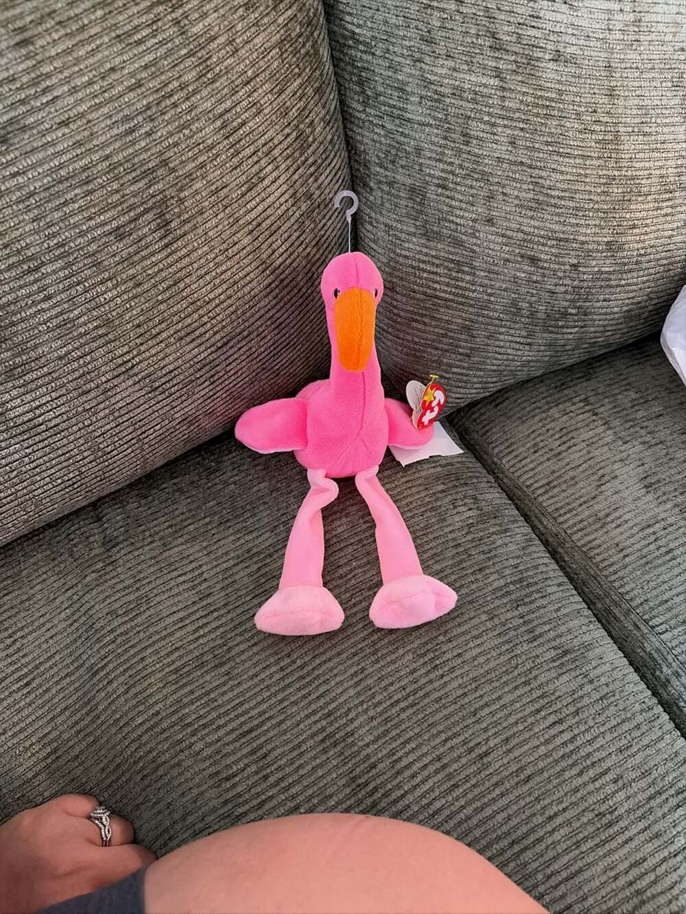 Ty Beanie Babies Pinky the Flamingo 1995 Plush Toy with Original Tags